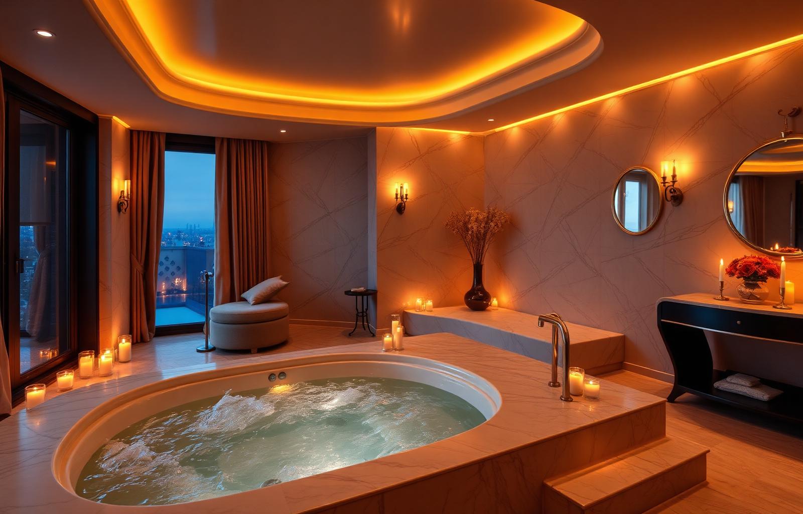 Love room élégante avec jacuzzi et ambiance chaleureuse en Seine-et-Marne